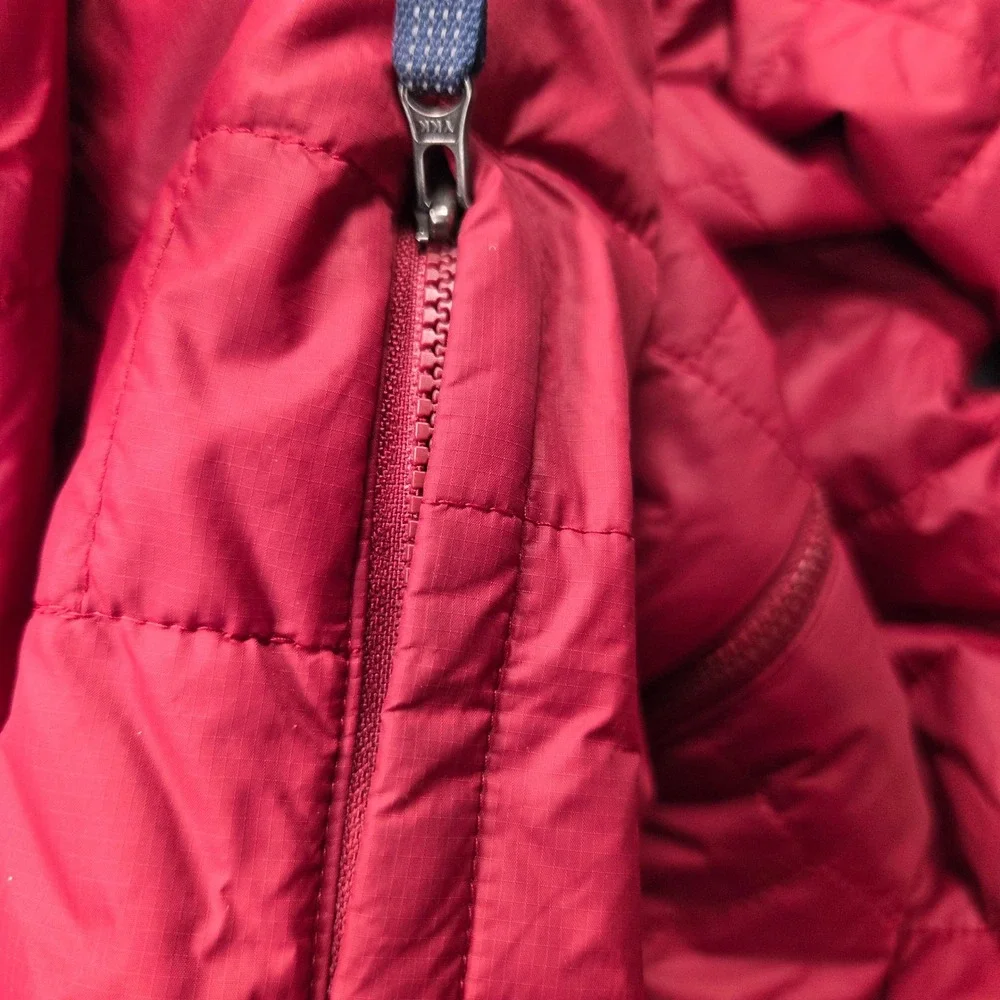Patagonia Nano Puff Jacket Kids XL 14 Red Quilted Insulated Puffer Brick Pattern